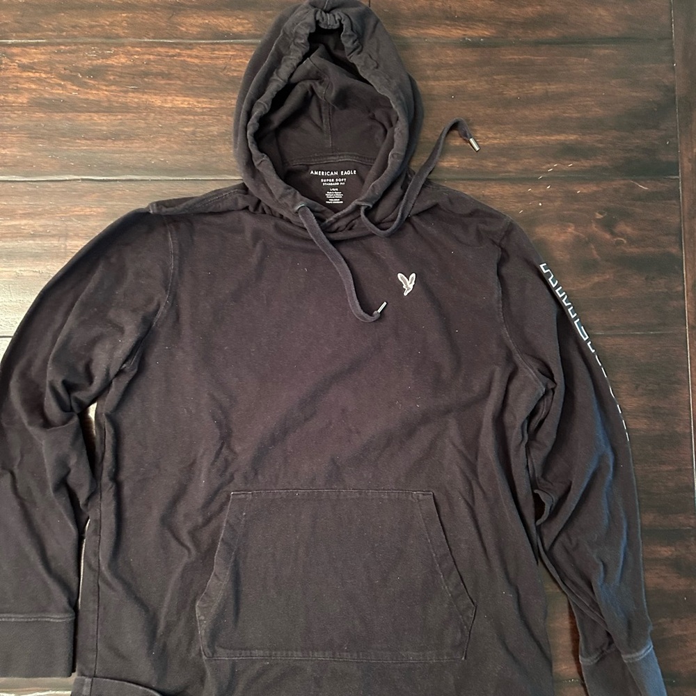American Eagle Outfitters Men's Black Hoodie